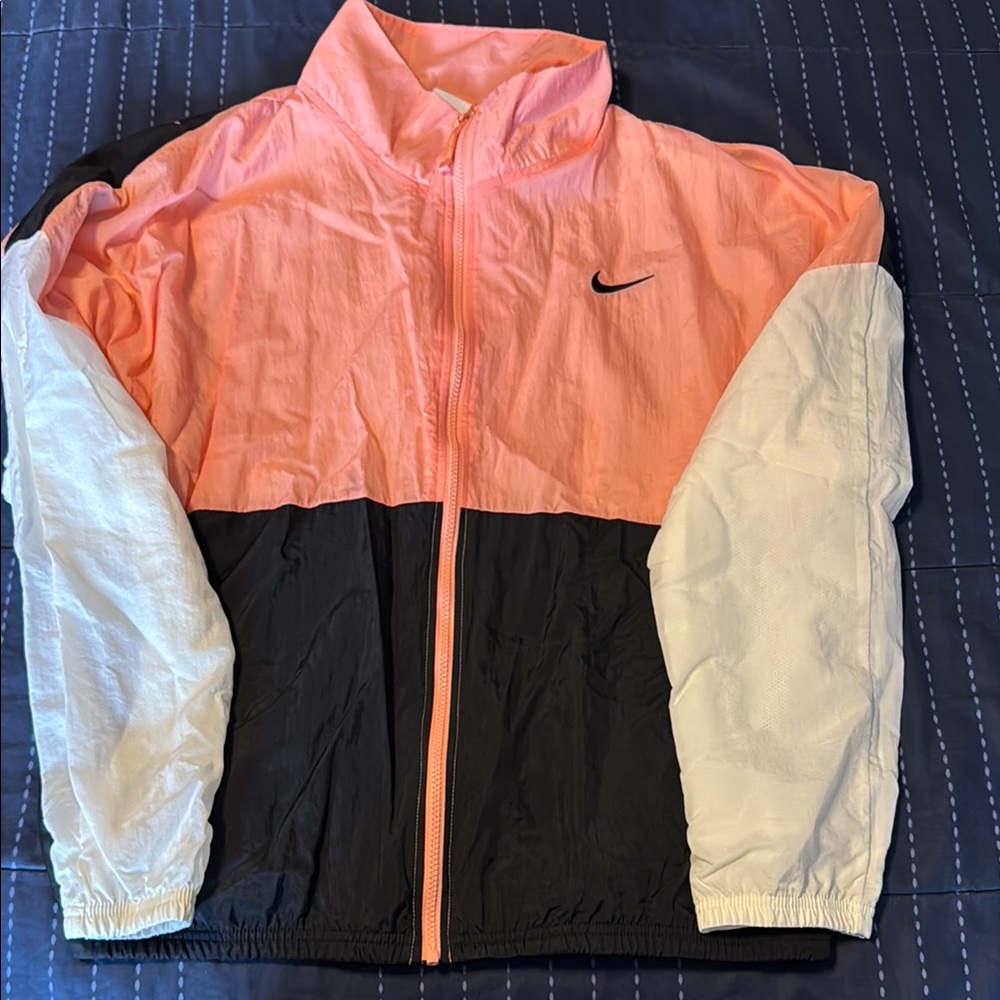 Nike Peach and Black Windbreaker Jacket